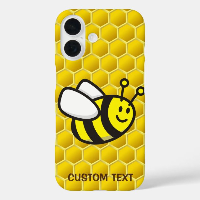Coque Pour iPhone 16 Coque iphone de dessin d'abeille (Verso)