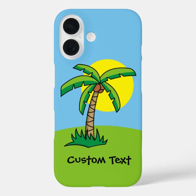 Coque Pour iPhone 16 Coque iphone de dessin de palmier (Verso)