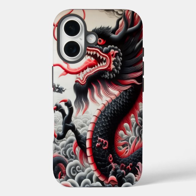 Coque Pour iPhone 16 Coque iphone de dragon (Verso)