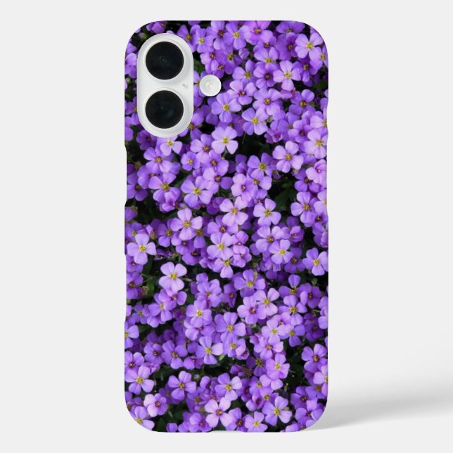 Coque Pour iPhone 16 Coque iphone de fleurs violettes (Verso)