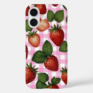 Coque Pour iPhone 16 Coque iphone de fraises