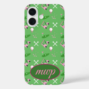 Coque Pour iPhone 16 Coque iphone de Golf Lover - Monogramme et panier 