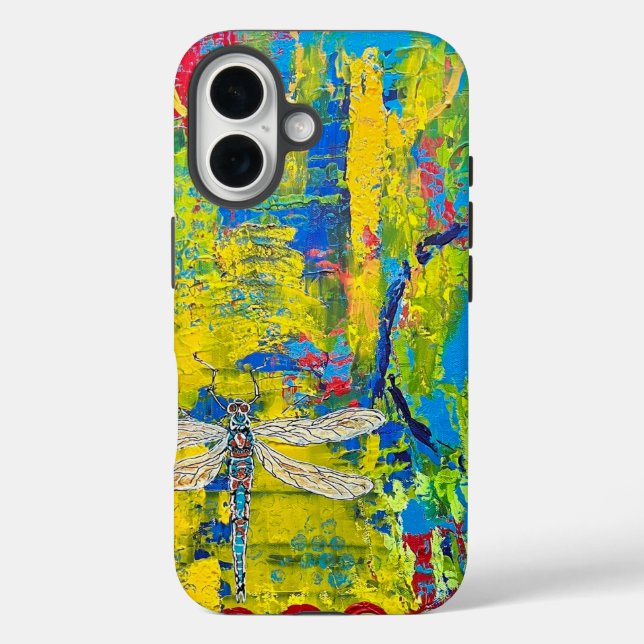 Coque Pour iPhone 16 Coque iphone de libellules (Verso)