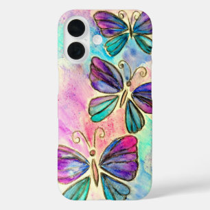 Coque Pour iPhone 16 Coque iphone de papillons colorés mignons