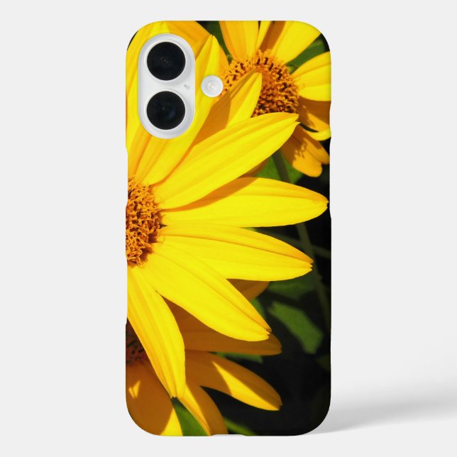 Coque Pour iPhone 16 Coque iphone de pétales Sunny Yellow Daisy (Verso)