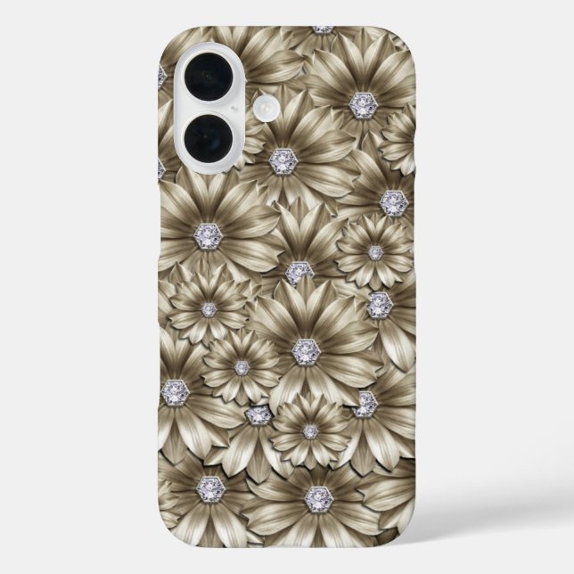 Coque Pour iPhone 16 Coque iphone de pierres gemmes (Verso)