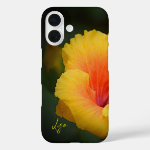 Coque Pour iPhone 16 Coque iphone de pomme à fleurs jaunes personnalisé