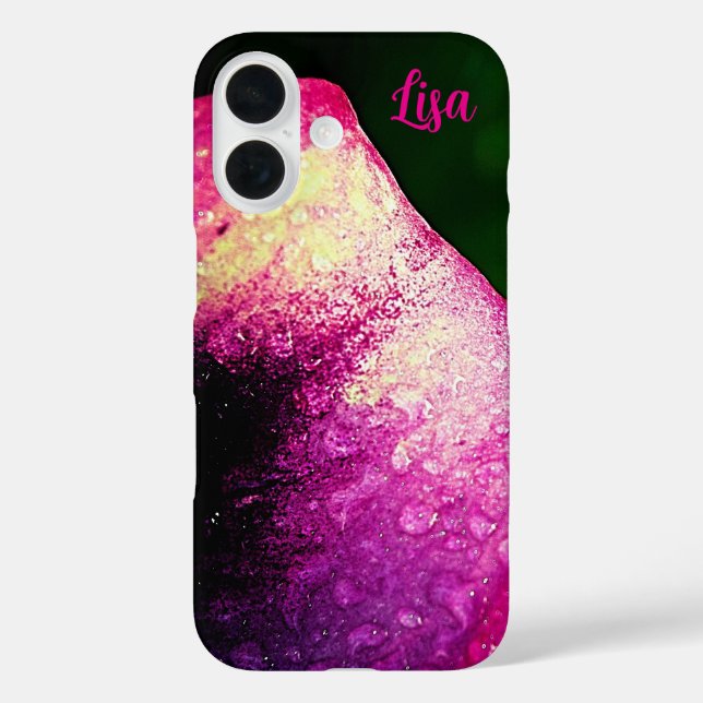 Coque Pour iPhone 16 Coque iphone de pomme rose personnalisé (Verso)