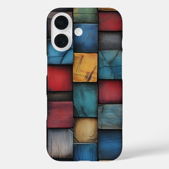 Coque Pour iPhone 16 Coque iphone de texture en bois (Verso)