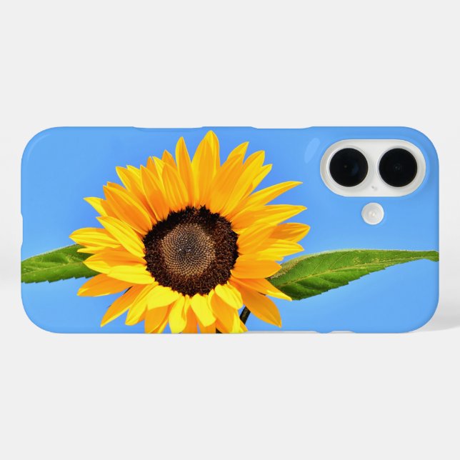 Coque Pour iPhone 16 Coque iphone de tournesol jaune (Verso (horizontal))