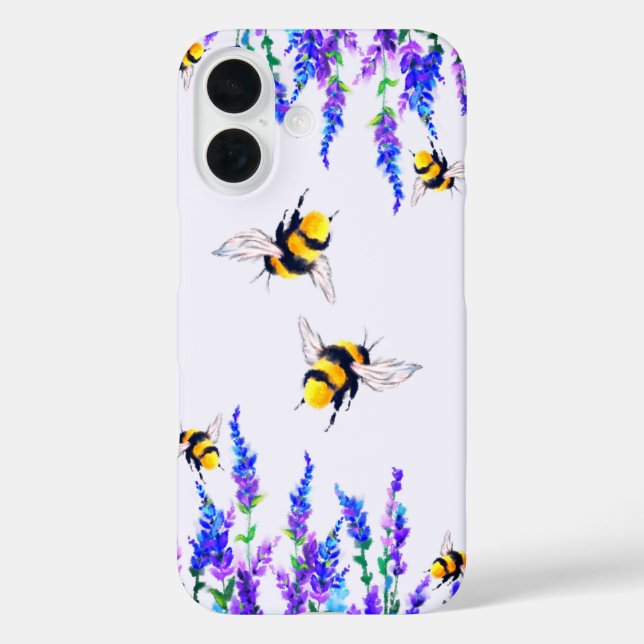 Coque Pour iPhone 16 Coque iphone des abeilles de printemps (Verso)