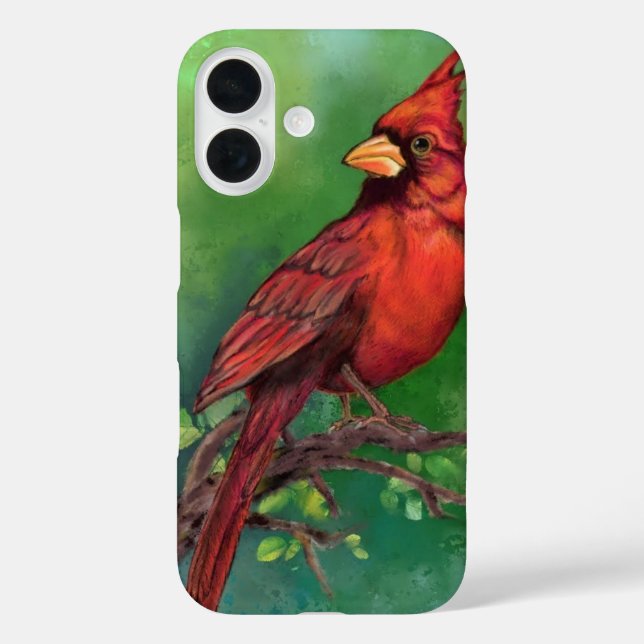 Coque Pour iPhone 16 Coque iphone du Cardinal rouge du Nord (Verso)