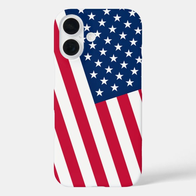 Coque Pour iPhone 16 Coque iphone du drapeau patriotique américain (Verso)