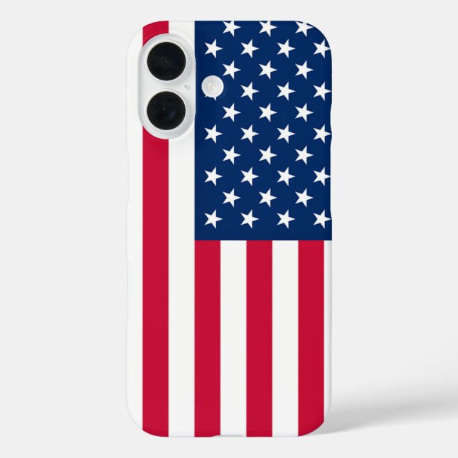 Coque Pour iPhone 16 Coque iphone du drapeau patriotique américain (Verso)