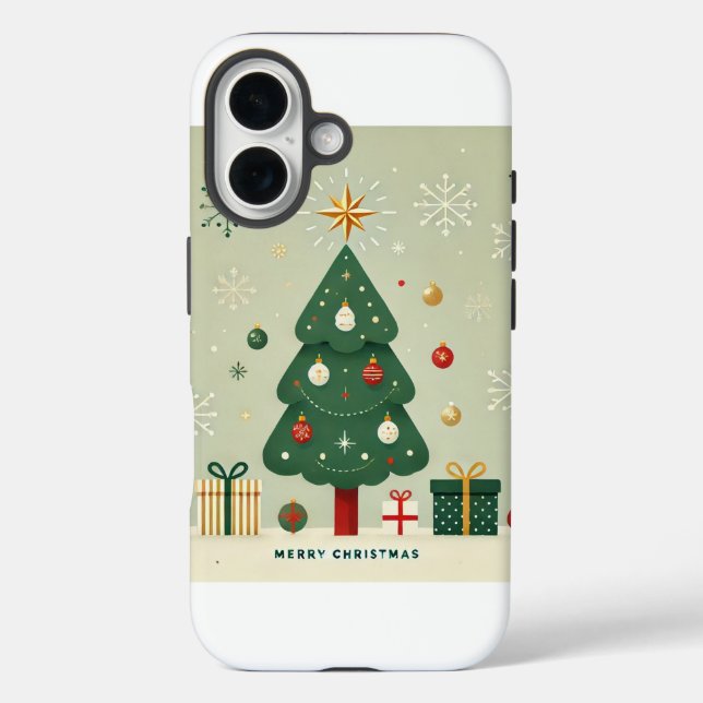 Coque Pour iPhone 16 🎄 Coque iphone élégant de Noël| Cadeau limité (Verso)