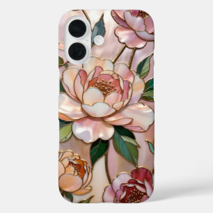 Coque Pour iPhone 16 Coque iPhone Élégante Rose Pivoine Floral Romantiq
