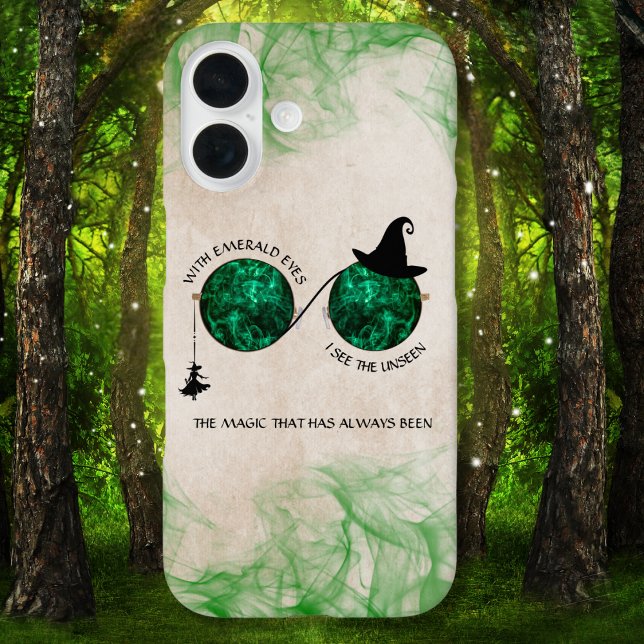 Coque Pour iPhone 16 Coque iphone émeraude enchanté (Wickedly Enchanted Emerald Eye Phone Case)