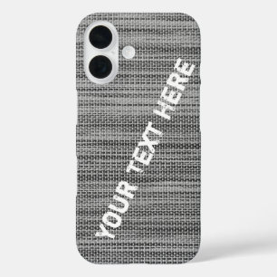 Coque Pour iPhone 16 Coque iphone gris nupti Faux avec texte personnali