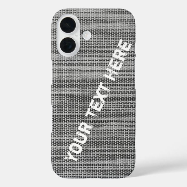 Coque Pour iPhone 16 Coque iphone gris nupti Faux avec texte personnali (Verso)