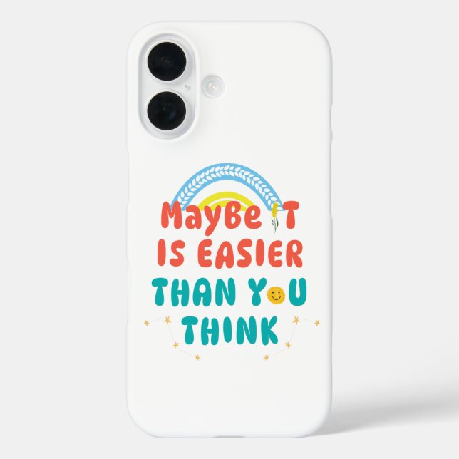Coque Pour iPhone 16 Coque iPhone / iPad citation rétro positive (Verso)