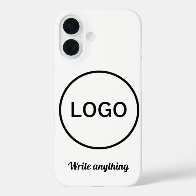 Coque Pour iPhone 16 coque iphone logo circulaire monochrome minimalist (Verso)