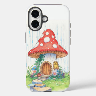 Coque Pour iPhone 16 Coque iPhone Maison Champignon Mignonne – Cottage 