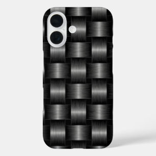 Coque Pour iPhone 16 Coque iphone métallique gris argent Faux