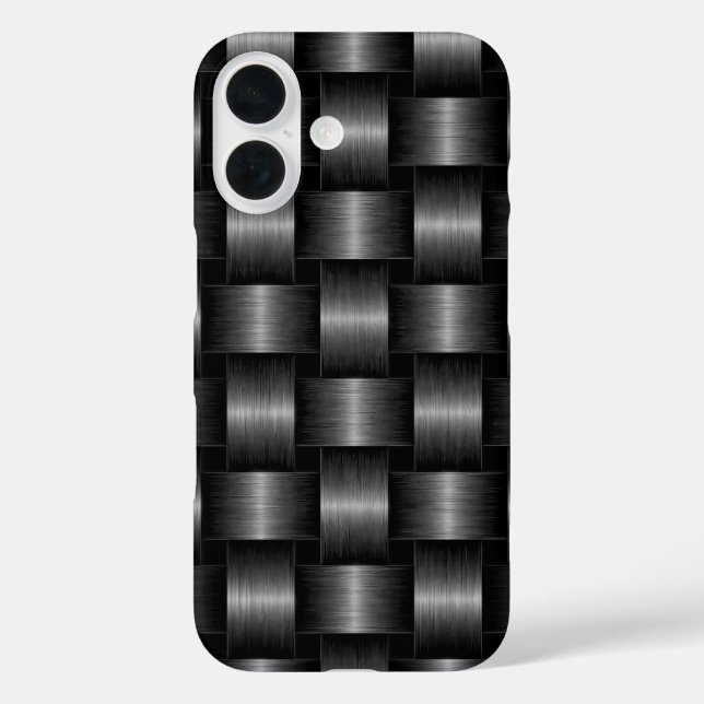 Coque Pour iPhone 16 Coque iphone métallique gris argent Faux (Verso)