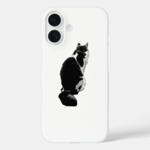 Coque Pour iPhone 16 Coque iphone minimaliste de l'encre Silhouette de