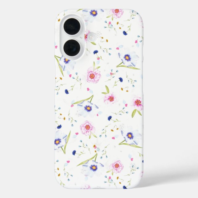 Coque Pour iPhone 16 Coque iphone Motif de fleurs (Verso)