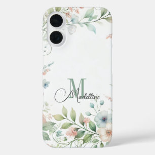 Coque Pour iPhone 16 Coque iphone personnalisé avec Fleurs Fluides