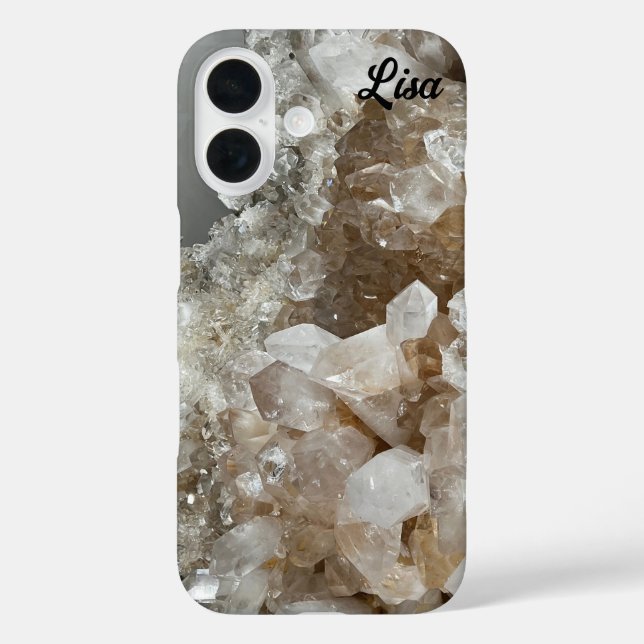 Coque Pour iPhone 16 Coque iphone robuste en quartz personnalisé (Verso)