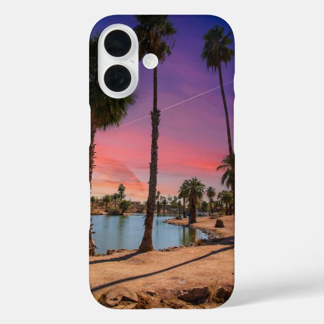 Coque Pour iPhone 16 Coucher de soleil à Papago Park Coque iphone (Verso)