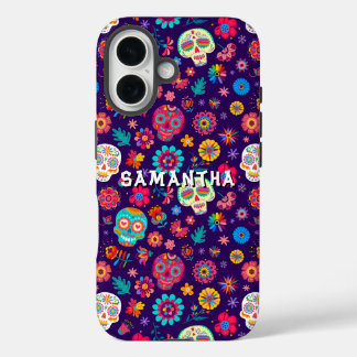 Coque Pour iPhone 16 Crânes de sucre mexicain Motif iPhone / coque ipad