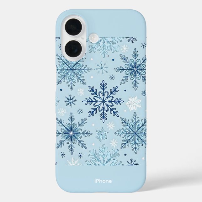 Coque Pour iPhone 16 Crystal Snow Premium iPhone 16 Coque (Verso)