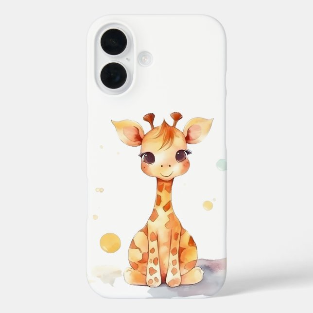 Coque Pour iPhone 16 Cute Baby Giraffe iPhone 16 Coque (Verso)