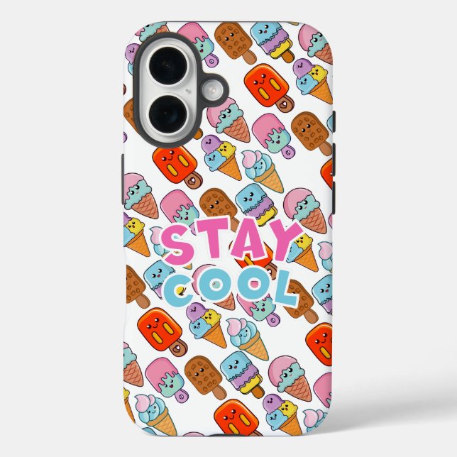 Coque Pour iPhone 16 Cute Kawaii Ice Cream & Popsicle coque iphone (Verso)