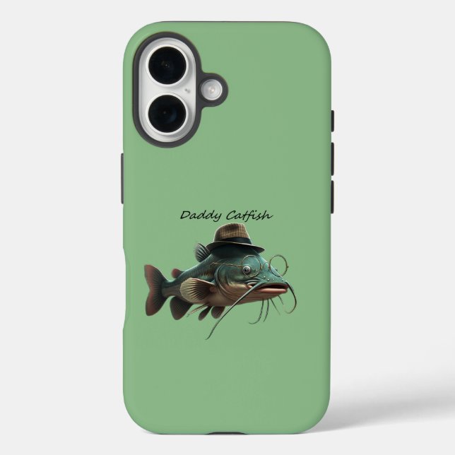 Coque Pour iPhone 16 Daddy Catfish Dark Sea Green iPhone 16 Tough Coque (Verso)