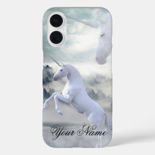 Coque Pour iPhone 16 Deux Unicorns Apple iPhone 16 Coque