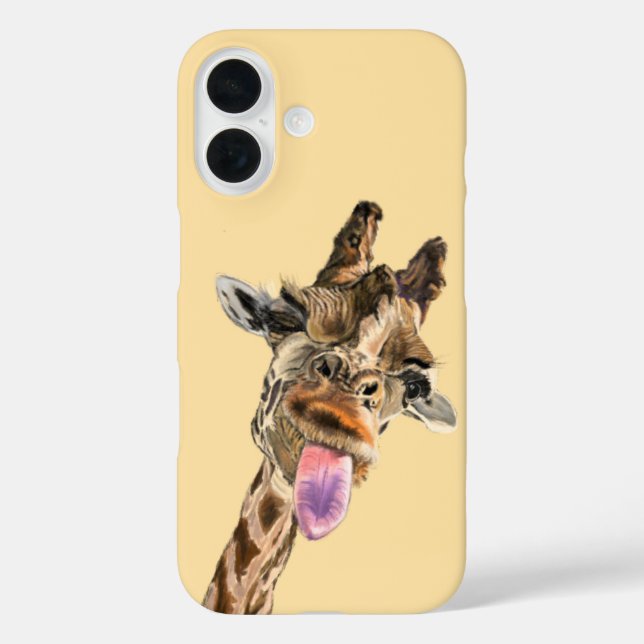 Coque Pour iPhone 16 Drôle Joueur coque iphone de Giraffe (Verso)