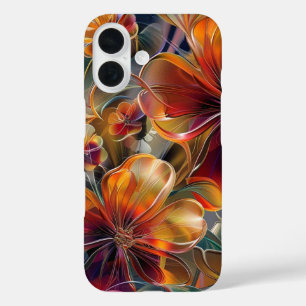 Coque Pour iPhone 16 Élégant coque iphone floral de minuit