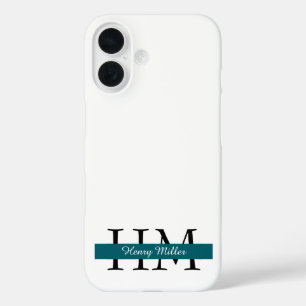 Coque Pour iPhone 16 Élégant coque iphone Monogramme   Personnalisé