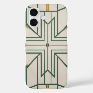 Coque Pour iPhone 16 Elégant Dill Green Geometry iPhone 16 Coque Crea
