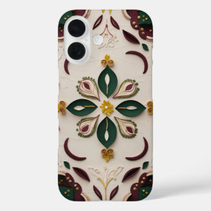 Coque Pour iPhone 16 Elégant Rangoli & Kolam coque iphone floral