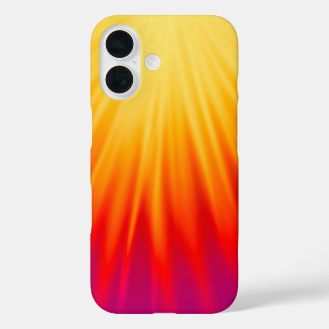 Coque Pour iPhone 16 Fiery Sunset Ombre iPhone 16 Coque (Verso)