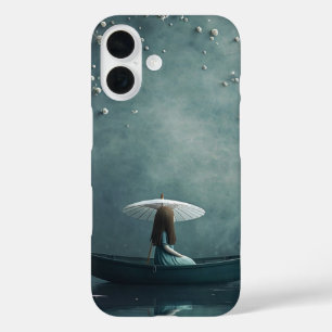 Coque Pour iPhone 16 Fille avec parasol en bateau iPhone 16 Coque