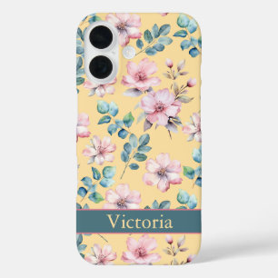 Coque Pour iPhone 16 Fille colorée Floral iPhone / coque ipad