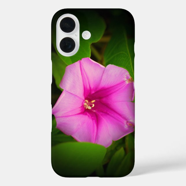 Coque Pour iPhone 16 Fleur rose foncé * coque iphone Coque-mat (Verso)