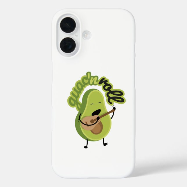 Coque Pour iPhone 16 Funny Guac et Roll coque iphone Avocado (Verso)