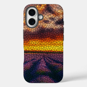 Coque Pour iPhone 16 Golden Sunset Lavender Field iPhone / coque ipad